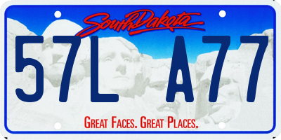 SD license plate 57LA77