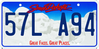 SD license plate 57LA94