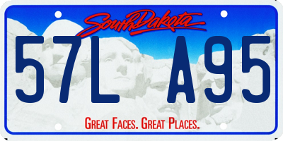 SD license plate 57LA95