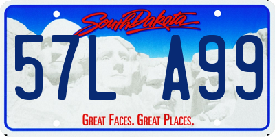 SD license plate 57LA99