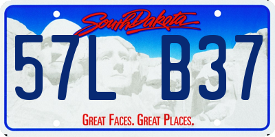 SD license plate 57LB37