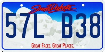 SD license plate 57LB38