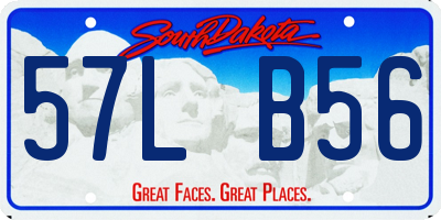 SD license plate 57LB56