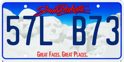 SD license plate 57LB73