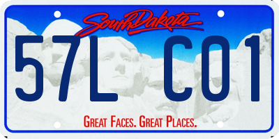 SD license plate 57LC01