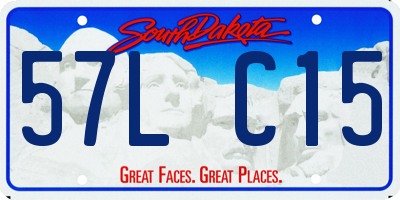 SD license plate 57LC15