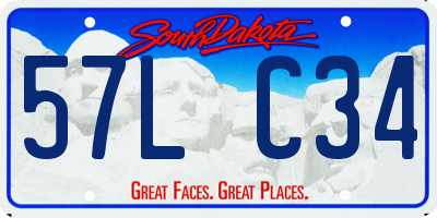 SD license plate 57LC34