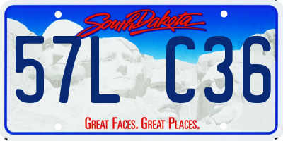 SD license plate 57LC36