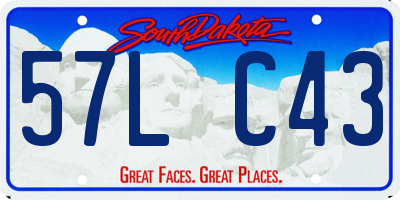 SD license plate 57LC43