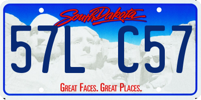 SD license plate 57LC57