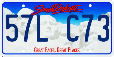 SD license plate 57LC73