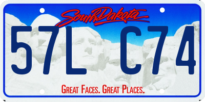 SD license plate 57LC74