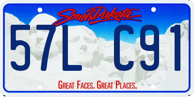SD license plate 57LC91