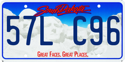 SD license plate 57LC96