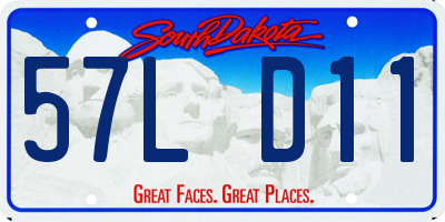 SD license plate 57LD11