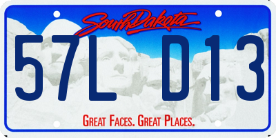 SD license plate 57LD13