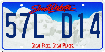 SD license plate 57LD14