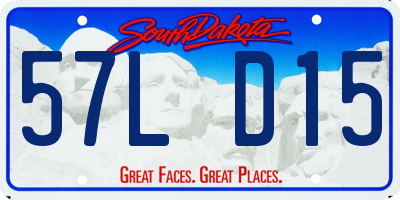 SD license plate 57LD15