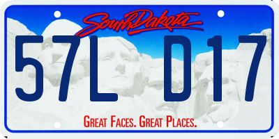 SD license plate 57LD17
