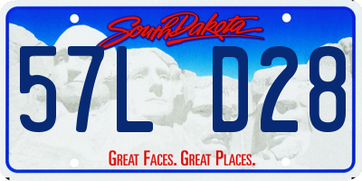 SD license plate 57LD28