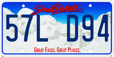 SD license plate 57LD94