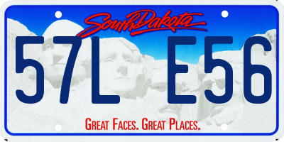 SD license plate 57LE56