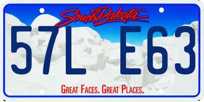 SD license plate 57LE63