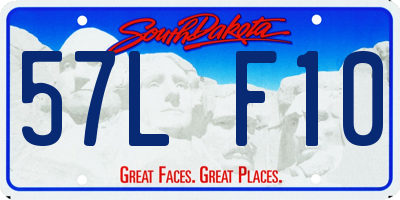 SD license plate 57LF10