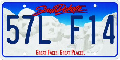 SD license plate 57LF14