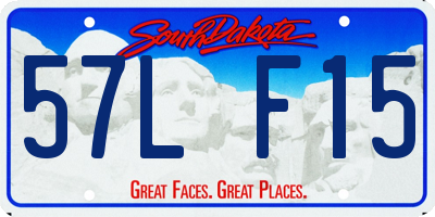 SD license plate 57LF15