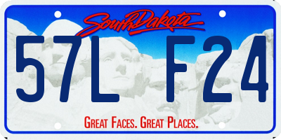 SD license plate 57LF24
