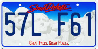 SD license plate 57LF61