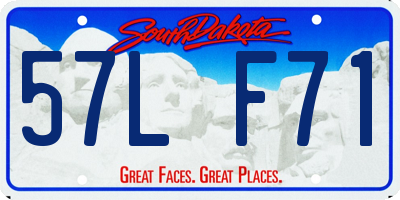 SD license plate 57LF71