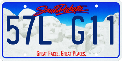 SD license plate 57LG11