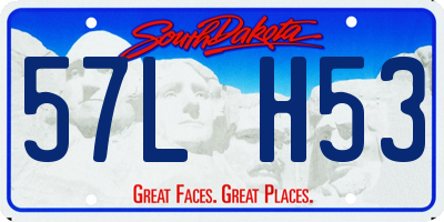 SD license plate 57LH53