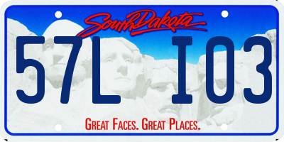 SD license plate 57LI03