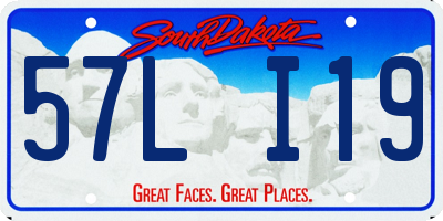 SD license plate 57LI19