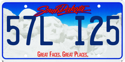 SD license plate 57LI25
