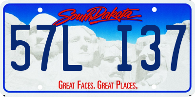 SD license plate 57LI37