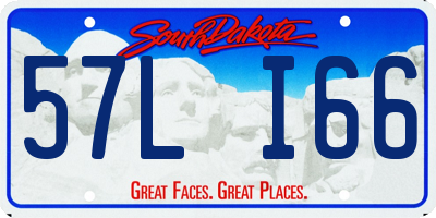 SD license plate 57LI66