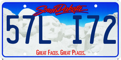 SD license plate 57LI72