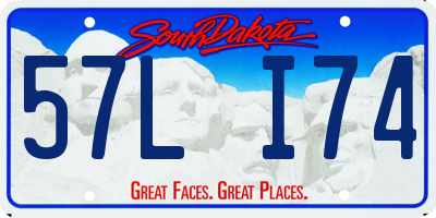 SD license plate 57LI74