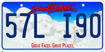 SD license plate 57LI90