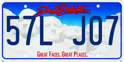 SD license plate 57LJ07