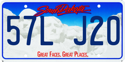 SD license plate 57LJ20