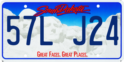 SD license plate 57LJ24