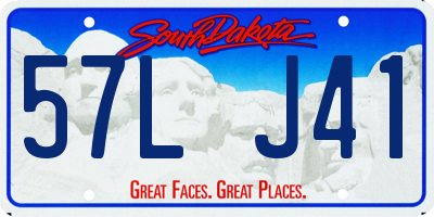 SD license plate 57LJ41