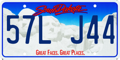 SD license plate 57LJ44