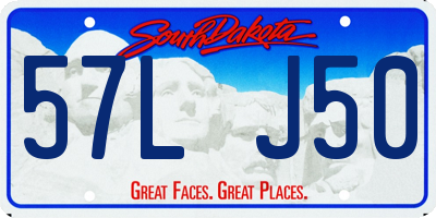 SD license plate 57LJ50