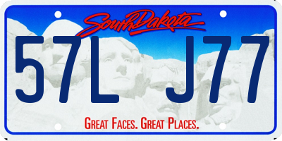SD license plate 57LJ77